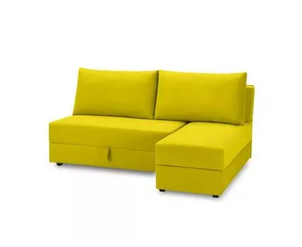 Диван с оттоманкой Джелонг Лайт (Велюр, Желтый)