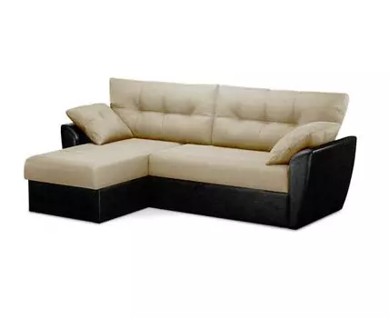 Диван с оттоманкой Джин Лайт (Рогожка, Бежевый)