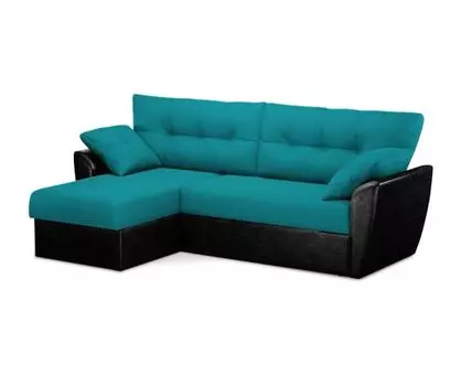 Диван с оттоманкой Джин Лайт (Рогожка, бирюзовый)