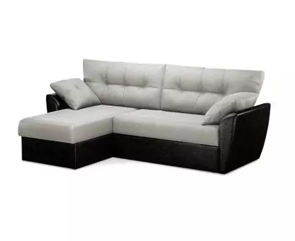 Диван с оттоманкой Джин Лайт (Рогожка, Серый)