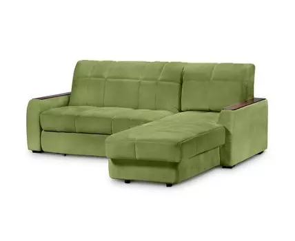 Диван с оттоманкой Графит Лайт (Текстиль, Зеленый)