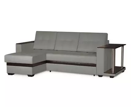 Диван с оттоманкой и столиком Адамс Лайт (Серый)