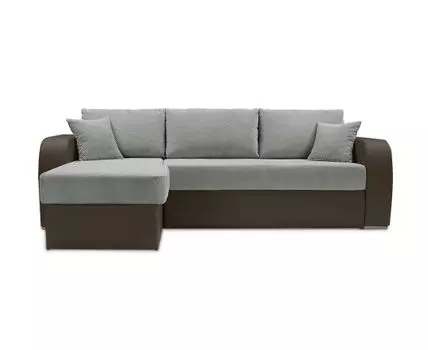 Диван с оттоманкой Кармен 4 Лайт (Текстиль, Серый)