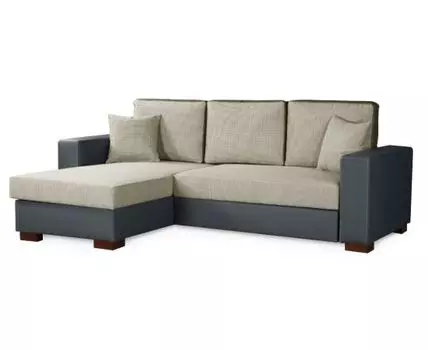 Диван с оттоманкой Кармен Лайт (Текстиль, Бежевый)