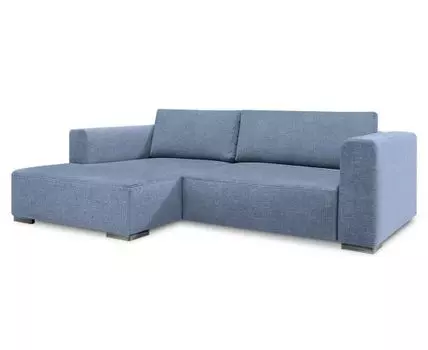 Диван с оттоманкой Ларус Лайт (Рогожка, Синий)