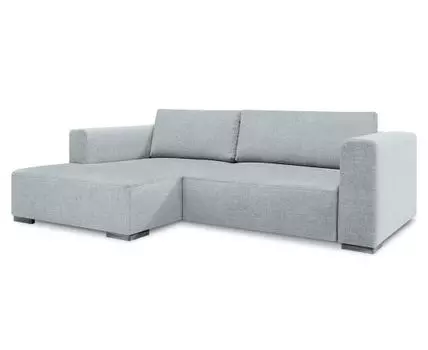 Диван с оттоманкой Ларус Лайт (Рогожка, Сизый)