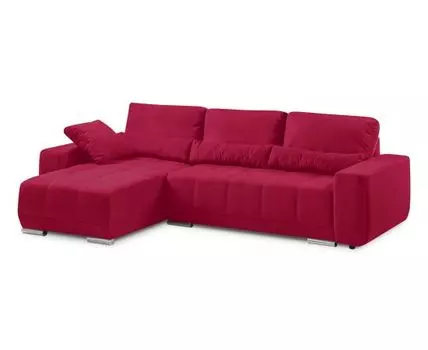 Диван с оттоманкой Наби Лайт (Текстиль, Красный)