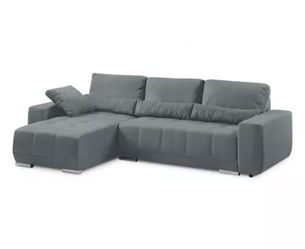 Диван с оттоманкой Наби Лайт (Текстиль, Серый)