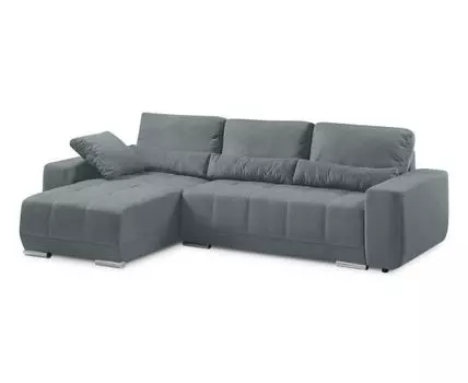 Диван с оттоманкой Наби Лайт (Текстиль, Серый)