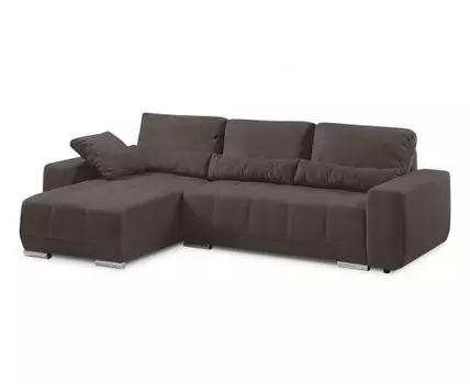 Диван с оттоманкой Наби Лайт (Текстиль, темно-коричневый)