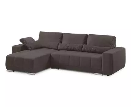 Диван с оттоманкой Наби Лайт (Текстиль, темно-коричневый)