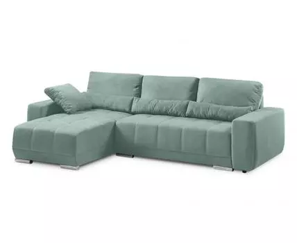 Диван с оттоманкой Наби Лайт (Велюр, мятный)