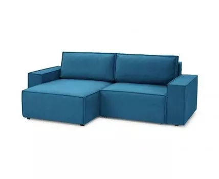 Диван с оттоманкой Софт 2 (малый) (Голубой)