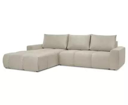 Диван с оттоманкой Венто Лайт (Велюр, Бежевый)