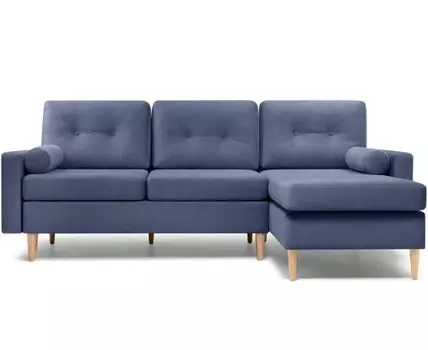 Диван угловой Динс Velvet Navy Blue