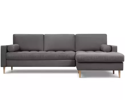 Диван угловой Плэнтис Velvet Grey
