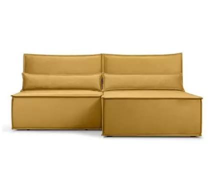 Диван угловой Стаус Velvet Yellow