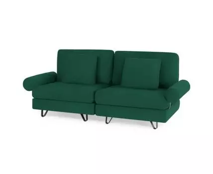 ДиванБагамыДвухсекционный (Текстиль, Зеленый)