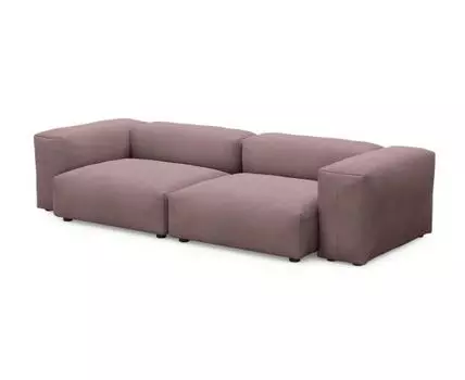 ДиванФиджиДвухсекционныйБольшой (Текстиль, Темно-розовый)