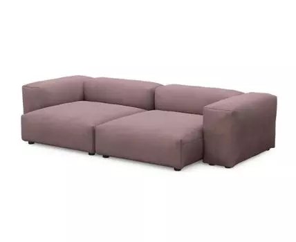 ДиванФиджиДвухсекционныйБольшойИГлубокий (Текстиль, Темно-розовый)