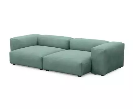 ДиванФиджиДвухсекционныйБольшойИГлубокий (Велюр, Темно-мятный)