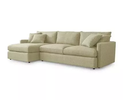 ДиванСОттоманкойСтелфЭКО (Текстиль, Кремовый)