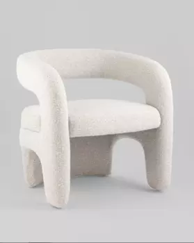 Дизайнерское кресло лаунж Bones жемчужный