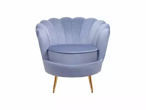 Дизайнерское кресло ракушка голубое Pearl sky