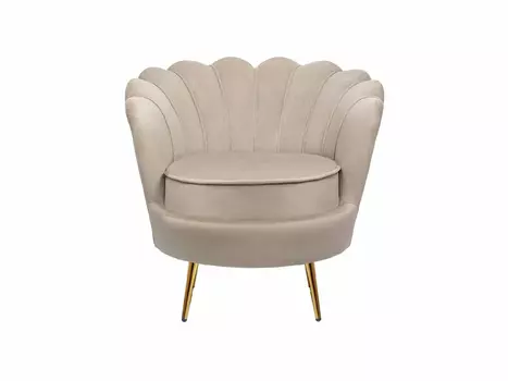 Дизайнерское кресло ракушка Pearl taupe коричневое