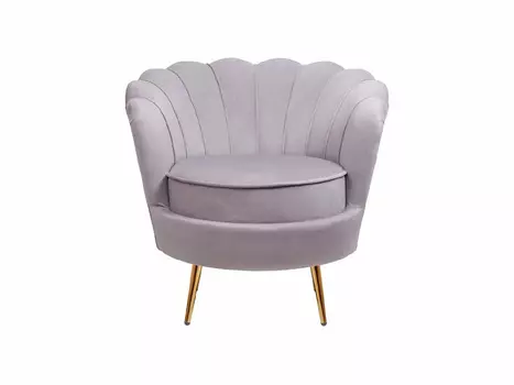 Дизайнерское кресло ракушка серое Pearl grey