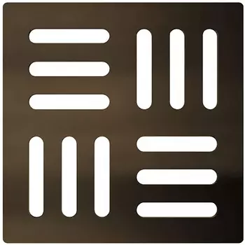 Дизайновая решетка 102 102 5 латунь под бронзу, арт. MPV001-ANTIC