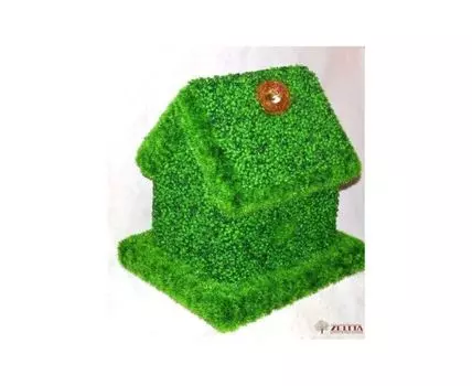 Домик из самшита с птичкой