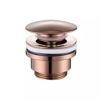Донный клапан ABBER AF0011RG без перелива, клик-клак, розовое золото