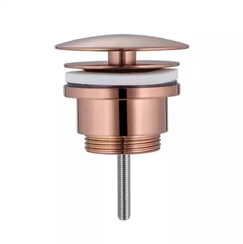 Донный клапан ABBER AF0012RG без перелива, фиксированный, розовое золото