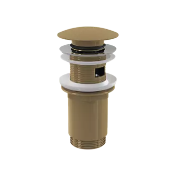 Донный клапан сифона для умывальника CLICK/CLACK 5/4", GOLD-мат, арт.A392-G-B
