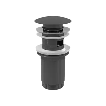 Донный клапан сифона для умывальника CLICK/CLACK 5/4", GUN METAL-глянец, арт.A392-GM-P