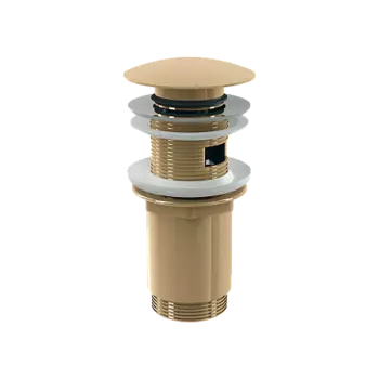 Донный клапан сифона для умывальника CLICK/CLACK 5/4", GOLD-глянец, арт.A392-G-P