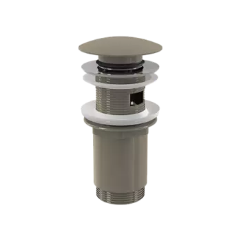 Донный клапан сифона для умывальника CLICK/CLACK 5/4", NICKEL-крацованный мат, арт.A392-N-B