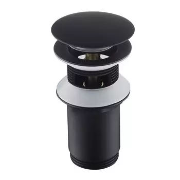 Донный клапан Timo 8011/03 черный с переливом