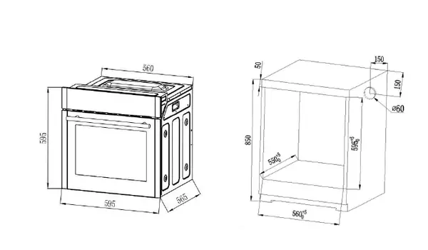 Духовой шкаф Электрический духовой шкаф MOE 6092 Acier