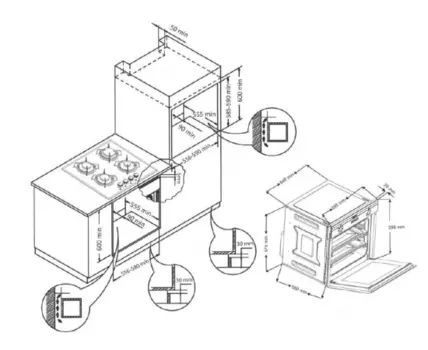 Духовой шкаф Электрический духовой шкаф MOE 6093 Blanc