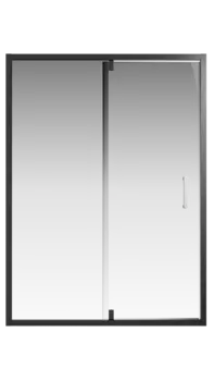 Душевая дверь Creto Astra стекло прозрачное профиль черный 140х195 см 121-WTW-140-C-B-6