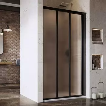 Душевая дверь Ravak Supernova ASDP3-130 см черный профиль, матовое стекло