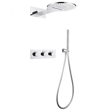 Душевая система ABBER Wasser Kreis AF8151 скрытого монтажа без излива, термостат, хром