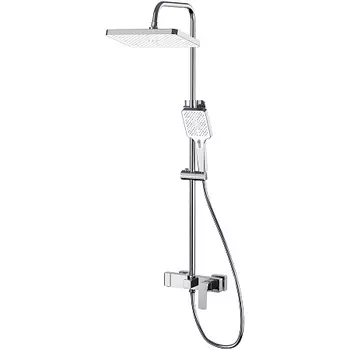 Душевая система HAIBA HB24512, тропический душ и 3-функц.лейка, латунь, хром