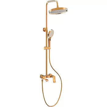 Душевая система HAIBA HB24553-5, тропический душ и 3-функц.лейка, латунь, золото