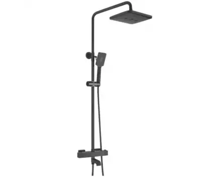 Душевая система с термостатом Rose R3536H, черный