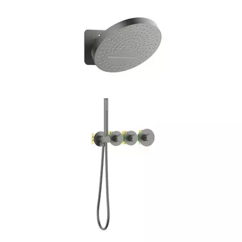 Душевая система Timo Saona SX-2329/18SM скрытого монтажа с термостатом, черное золото