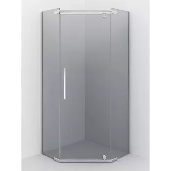 Душевое ограждение Erlit ER10110V-C4 (1000x1000x2000) пятиугольное,тонированное