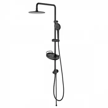 Душевой гарнитур Lemark Bronx LM3788BL без смесителя, c верхней душ. лейкой "Тропический дождь" 226